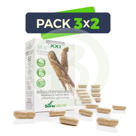 Pack 3x2 Eleuterococo 30 Cápsulas Soria Natural