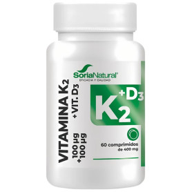 Vitamina K2+D3 Liberación Sostenida 60 Comprimidos Soria Natural