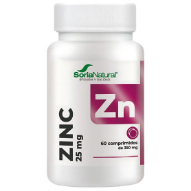 Zinc Liberación Sostenida 60 Comprimidos Soria Natural