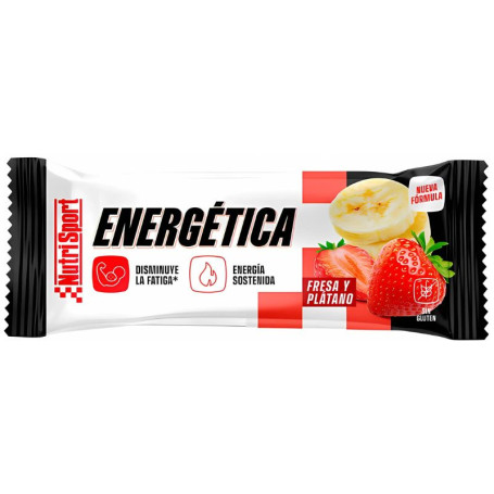 Energética Fresa y Plátano (Caja De 24 Barritas) Nutrisport