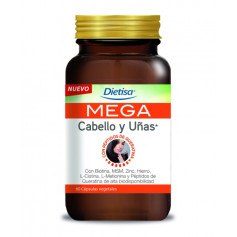 Mega Cabello y Uñas 60 Cápsulas Dietisa