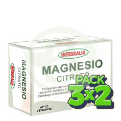 Pack 3x2 Magnesio Citrato 60 Cápsulas Integralia