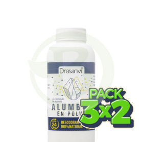 Pack 3x2 Desodorante De Alumbre en Polvo 100G Drasanvi
