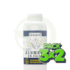 Pack 3x2 Desodorante De Alumbre en Polvo 100G Drasanvi