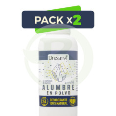 Pack 2x Desodorante De Alumbre en Polvo 100G Drasanvi