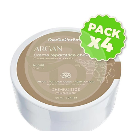 Pack 4x Crema Reparadora Capilar De Argán 150Ml Esential Aroms