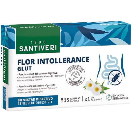 Flor Intollerance Glut 15 Cápsulas Santiveri