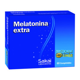 Melatonina Extra Masticable 60 Comprimidos Sakai