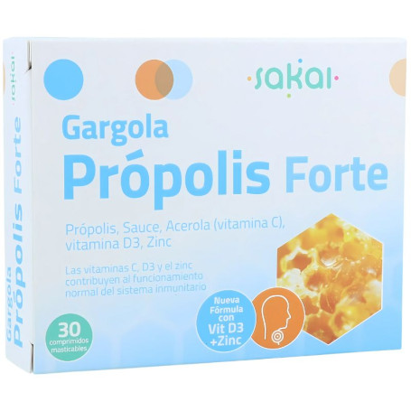 Gargola Própolis Forte 30 Comprimidos Masticables Sakai