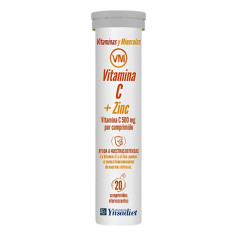 Vitamina C + Zinc Efervescente 20 Tabletas Ynsadiet