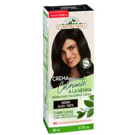 Crema Colorante Henna Negro 80Ml. Corpore Sano