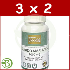 Pack 3x2 Cardo Mariano 9000Mg 60 Cápsulas Vegetales Derbós