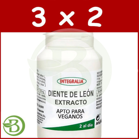Pack 3x2 Extracto De Diente De Leon 60 Cápsulas Integralia
