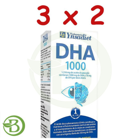 Pack 3x2 Dha 1000 30 Cápsulas Ynsadiet