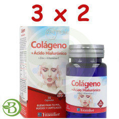 Pack 3x2 Zentrum Colágeno + Ácido Hialurónico 30 Comprimidos Ynsadiet