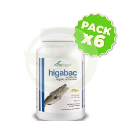 Pack 6x Aceite de Hígado de Bacalao 125 Perlas Soria Natural