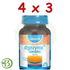 Pack 4x3 Digezyme Complex 60 Comprimidos Naturmil