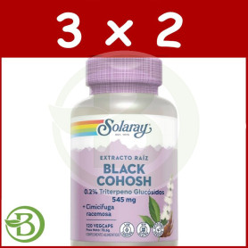 Pack 3x2 Black Cohosh 120 Cápsulas Solaray