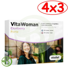Pack 4x3 Vitawoman Cranberry Forte 60 Comprimidos Eladiet
