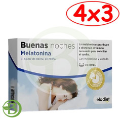 Pack 4x3 Buenas Noches Melatonina 30 Comprimidos Eladiet