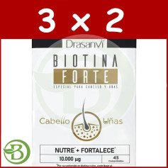Pack 3x2 Biotina Forte 10.000Μg 45 Comprimidos Drasanvi
