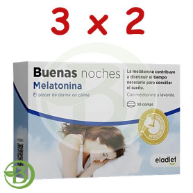 Pack 3x2 Buenas Noches Melatonina 30 Comprimidos Eladiet