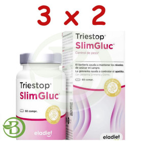 Pack 3x2 Triestop Slimgluc 60 Comprimidos Eladiet