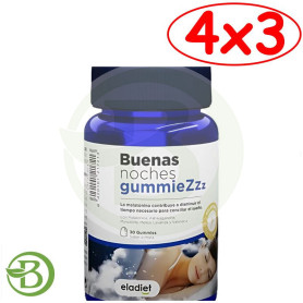 Pack 4x3 Buenas Noches Sueño + Estrés 30 Gummies Eladiet