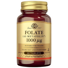 Folato 1000Mcg 60 Comprimidos Solgar