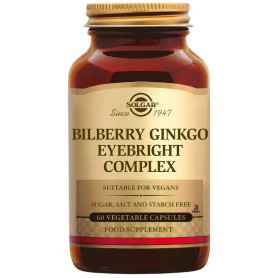 Bilberry Ginkgo Eyebright Complex 60 Cápsulas Solgar
