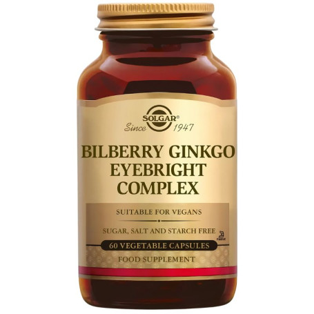 Bilberry Ginkgo Eyebright Complex 60 Cápsulas Solgar