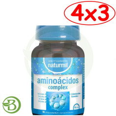 Pack 4x3 Aminoácidos Complex 90 Cápsulas Vegetales Naturmil