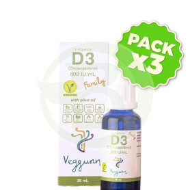 Pack 3x Vitamina D 30Ml. Veggunn