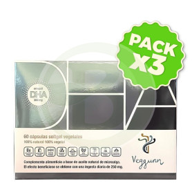 Pack 3x Dha Omega 3 60 Cápsulas Veggunn