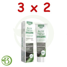 Pack 3x2 Aloefresh Gel Blanqueador con Carbon 100Ml Esi