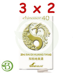 Pack 3x2 Chinasor 40 Zhi Bai Di Huang Tang 30 Comprimidos Soria Natural
