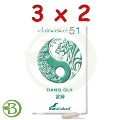 Pack 3x2 Chinasor 51 Dang Gui 30 Comprimidos Soria Natural