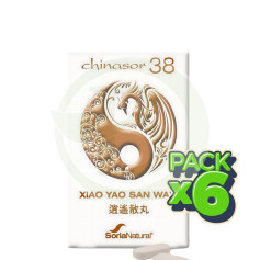 Pack 6x Chinasor 38 Xiao Yao San Wan 30 Comprimidos Soria Natural