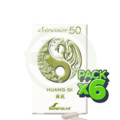 Pack 6x Chinasor 50 Huang Qi 30 Comprimidos Soria Natural