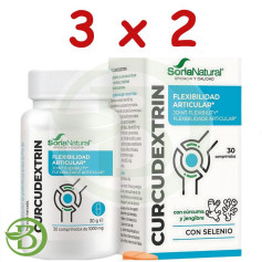 Pack 3x2 Curcudextrin 30 Comprimidos Soria Natural