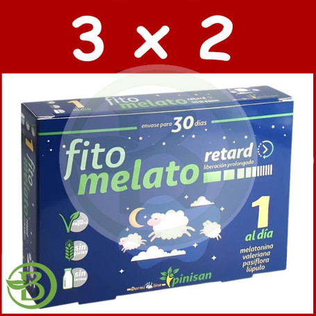 Pack 3x2 Fito Melato Retard 30 Cápsulas Pinisan