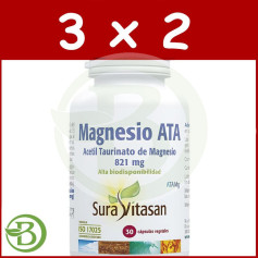 Pack 3x2 Magnesio Ata 30 Cápsulas Sura Vitasan