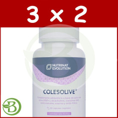 Pack 3x2 Colesolive 90 Cápsulas Vegetales Nutrinat Evolution