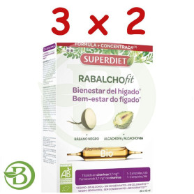 Pack 3x2 Rabalchofit Bio (Rábano Negro y Alcachofa) 20 Ampollas Superdiet