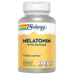 Melatonina con Glicina 100 Cápsulas Vegetales Solaray
