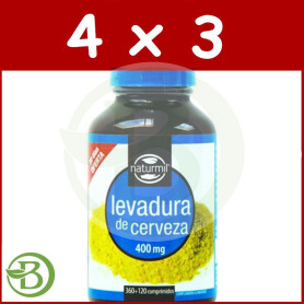 Pack 4x3 Levadura de Cerveza 480 Comprimidos Naturmil