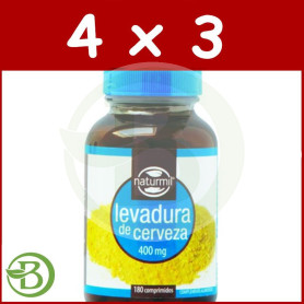Pack 4x3 Levadura de Cerveza 180 Comprimidos Naturmil
