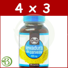 Pack 4x3 Levadura de Cerveza 180 Comprimidos Naturmil