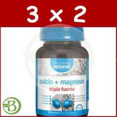 Pack 3x2 Calcio + Magnesio Triple Fuente 90 Comprimidos Naturmil