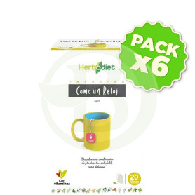 Pack 6x Herbodiet Como Un Reloj 20 Filtros Nova Diet